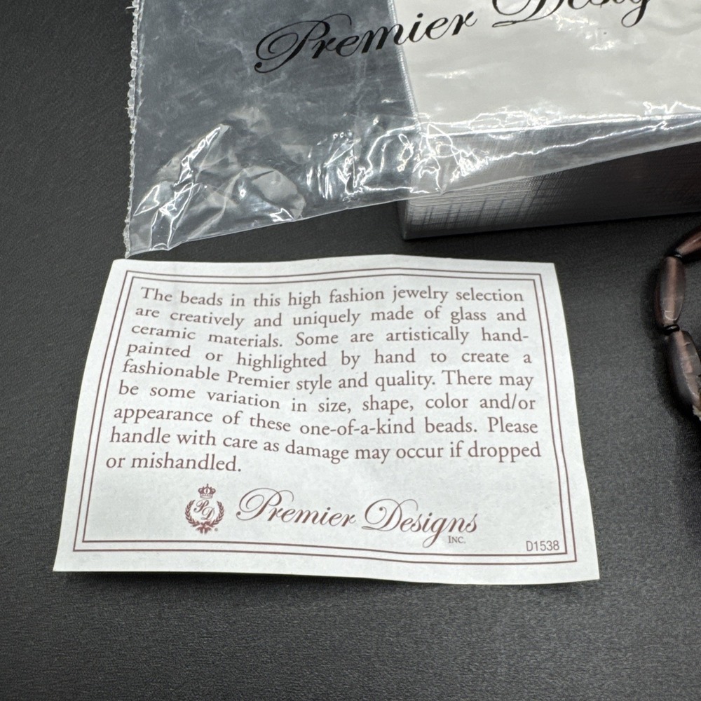 Premier‎ Designs Fuchsia Stretch Bracelet New Old Stock - Picture 6 of 6